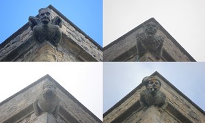 Bletsoe - St Mary the Virgin. Tower gargoyles.
