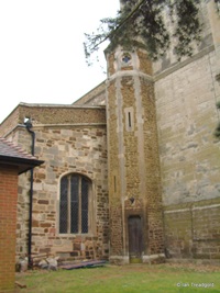 Biggleswade - St Andrew. West tower from the north-west.