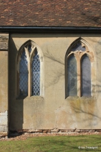 Harlington - St Mary. Chancel, south windows.