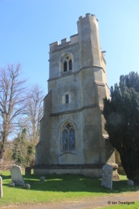 Hockliffe - St Nicholas. Tower from the west.