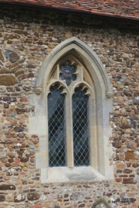 Higham Gobion - St Margaret. South side, western window.