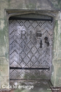 Hulcote - St Nicholas. South porch door.