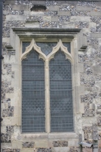 Houghton Regis - All Saints. Chancel, north-west window. Houghton Regis - All Saints. Chancel, north-west window.
