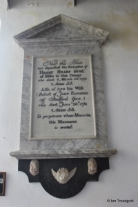 Flitton - St John the Baptist. Wall memorial. Flitton - St John the Baptist. Wall memorial.