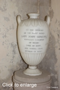 Flitton - de Grey Mausoleum. Lady Mary Gregory.