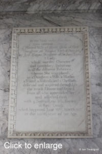 Flitton - de Grey Mausoleum. Sophia Bentinck.