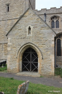 Keysoe, St Mary. South porch. Keysoe, St Mary. South porch.