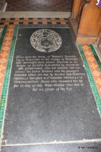 Marston Moretaine - St Mary. Chancel, Snagg family monument.