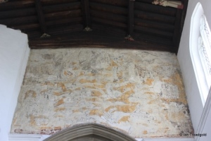 Marston Moretaine - St Mary. Chancel arch - 'doom' painting.