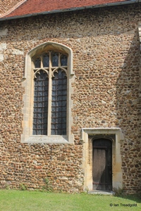 Langford, St Andrew. Chancel, south-west window.