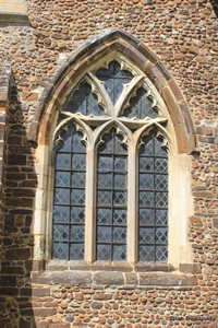Langford, St Andrew. South aisle, east window.