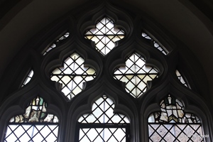 Langford, St Andrew. South aisle, south window internal.