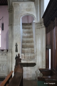 Luton - St Mary. Wenlock Chapel rood stairs.