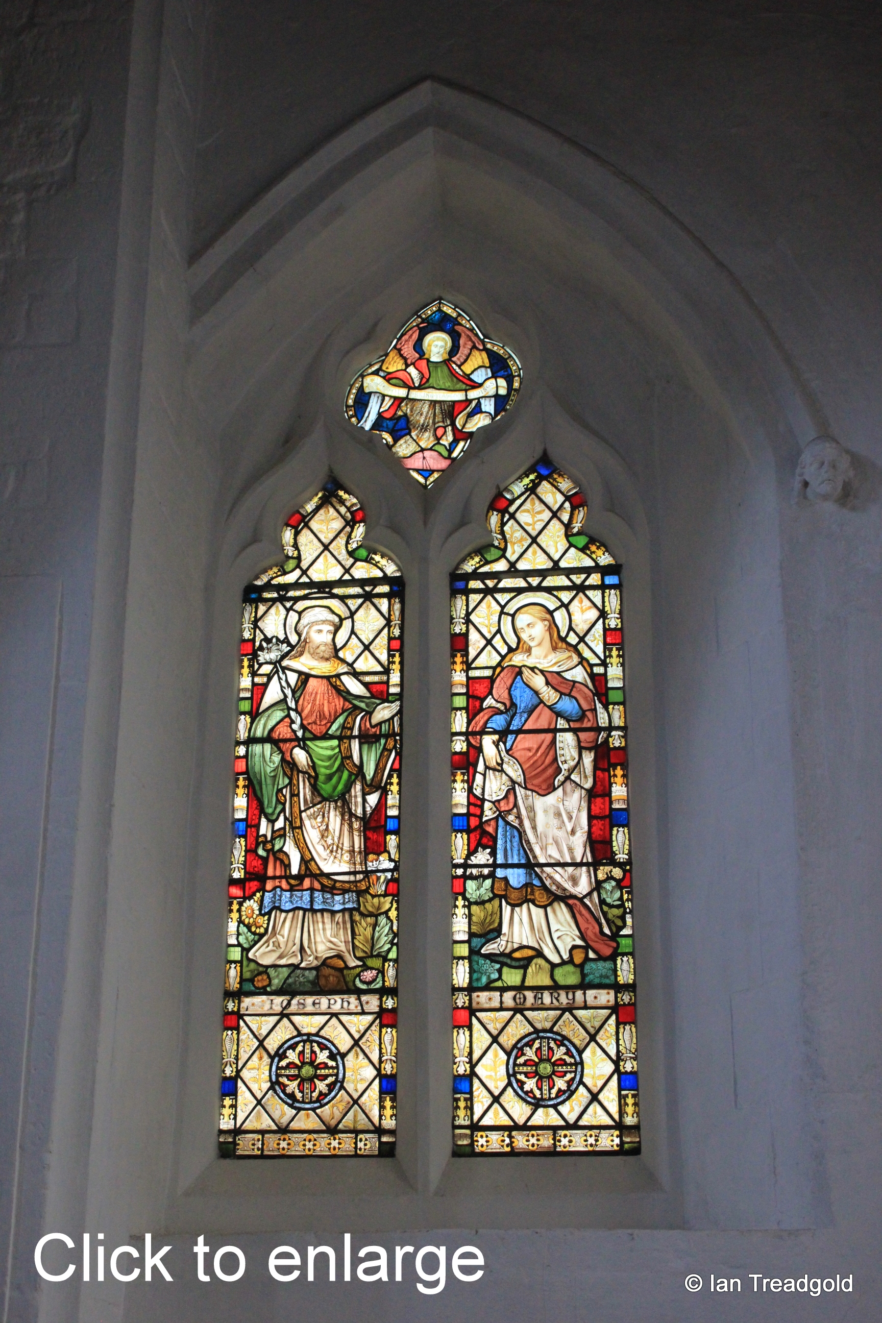 Luton - St Mary. North aisle west window internal.