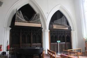 Luton - St Mary. Hoo Chapel, organ loft.