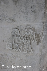 Leighton Buzzard - All Saints. Graffiti.