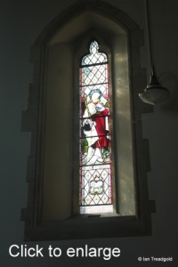 Linslade - St Barnabas. Chancel, south window internal.