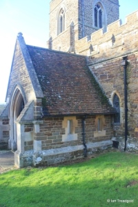 Millbrook - St Michael and All Angels. South porch. Millbrook - St Michael and All Angels. South porch.