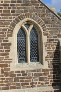 Meppershall - St Mary. South aisle, west window.