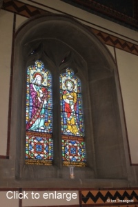 Milton Ernest - All Saints. Chancel, north-east window internal.