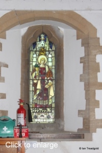 Moggerhanger - St John. North aisle, west window internal.