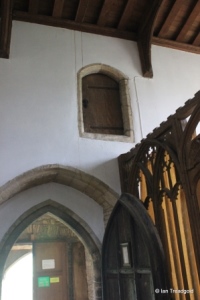 Oakley - St Mary. South porch parvise entrance.