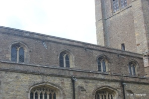 Odell - All Saints. Clerestory from the north-east. Odell - All Saints. Clerestory from the north-east.