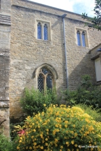 Pavenham - St Peter. Nave, south west window and clerestory.