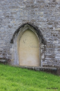 Pavenham - St Peter. North aisle, blocked north doorway.