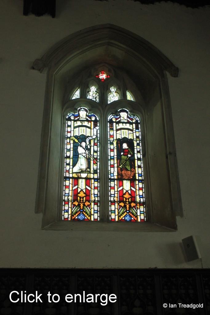 Old Warden - St Leonard. North-east window internal.