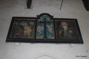 Potsgrove - St Mary. Victorian reredos painting.