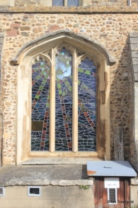 Potton - St Mary. South aisle, central window.