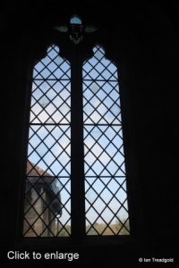 Renhold - All Saints. North aisle, Picot window, internal.