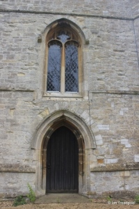 Riseley - All Saints. West door and window.