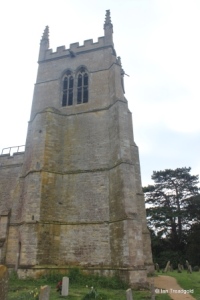Riseley - All Saints. West tower from the north.