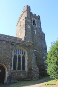 St Andrew parish church, Ampthill. Tower from the north east.