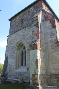 St Guthlac parish church, Astwick. Tower from the south-west.
