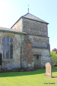 St Guthlac parish church, Astwick. Tower north side.