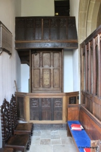 Biddenham - St James. South aisle, west end internal.