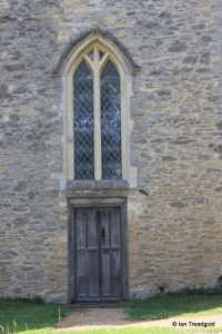 Carlton - St Mary the Virgin. West window and door.