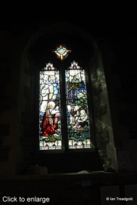 Campton - All Saints. South aisle, south-west window internal.