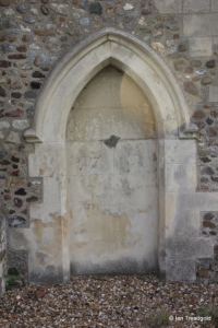 Chalgrave - All Saints. North aisle, blocked north doorway.