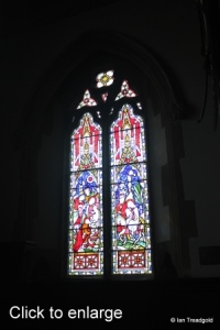 Turvey - All Saints. Chancel window internal.