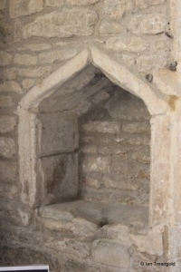 Dean, All Hallows. South aisle, piscina.
