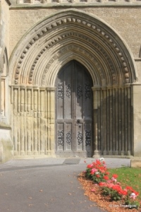 Dunstable - Priory Church of St Peter. West front, north doorway.