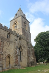 Yelden - St Mary. Tower from the north-east.