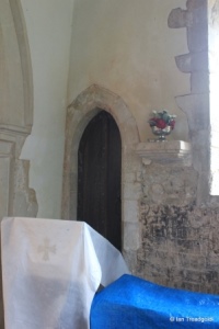 Eyeworth - All Saints. Rood stair doorway.