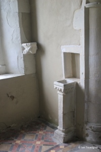 Edworth - St George. North aisle piscina.