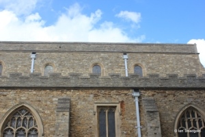 Elstow - St Mary and St Helena. Clerestory, south-east.