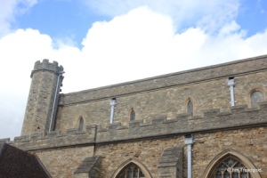 Elstow - St Mary and St Helena. Clerestory, south-west.